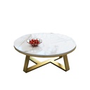 Steel Coffee Table Gold - 40x80 cm