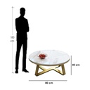 Steel Coffee Table Gold - 40x80 cm