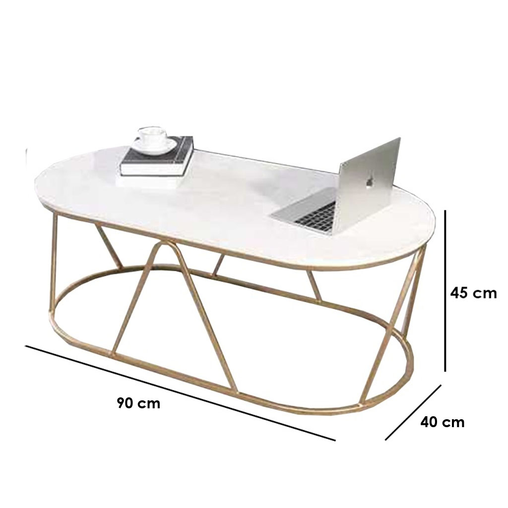 Steel Coffee Table Gold - 45x40x90 cm