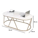 Steel Coffee Table Gold - 45x40x90 cm