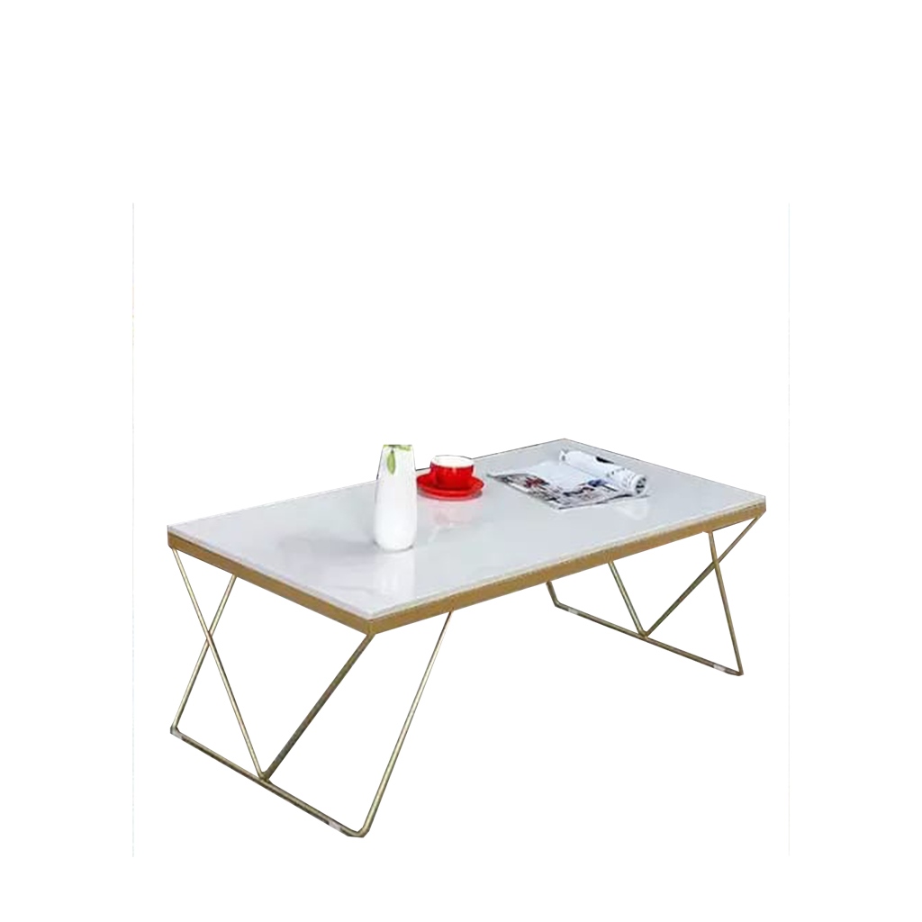 Steel Coffee Table Gold - 45x55x100 cm