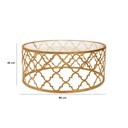 Steel Coffee Table Gold - 45x80 cm