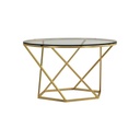 Steel Coffee Table Gold - 75x45 cm