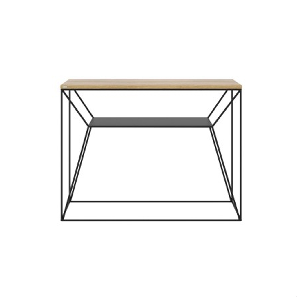 Steel Console Black and Beige - 90x40x120 cm