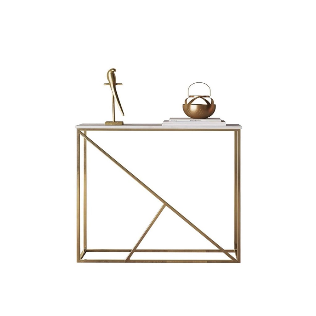 Steel Console Gold - 90x40x120 cm