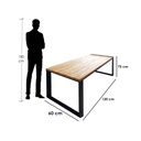 Steel Desk Black and Beige - 60×75×120 cm