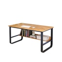 Steel Desk Black and Beige - 70×75×120 cm