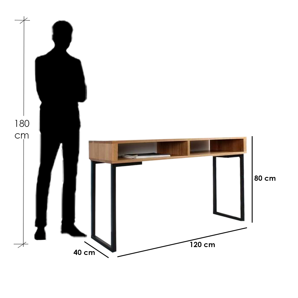 Steel Desk Brown - 40×80×120 cm