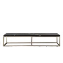 Steel Gold and Black Tv Unit - 170 × 40 × 45 cm