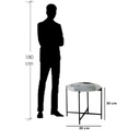 Steel Side Table Black - 50x50 cm