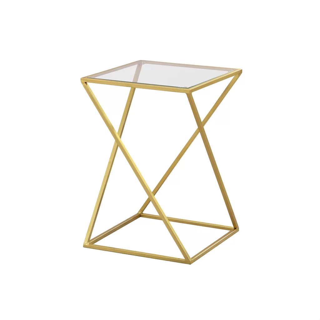 Steel Side Table Gold - 40x40x50 cm