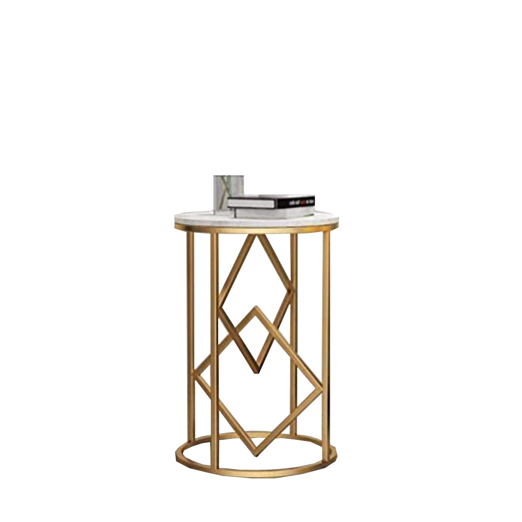 Steel Side Table Gold - 55x40 cm