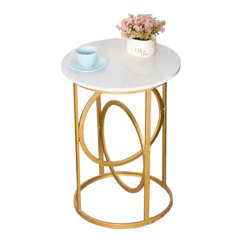 Steel Side Table Gold - 55x40 cm