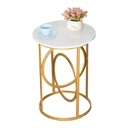 Steel Side Table Gold - 55x40 cm