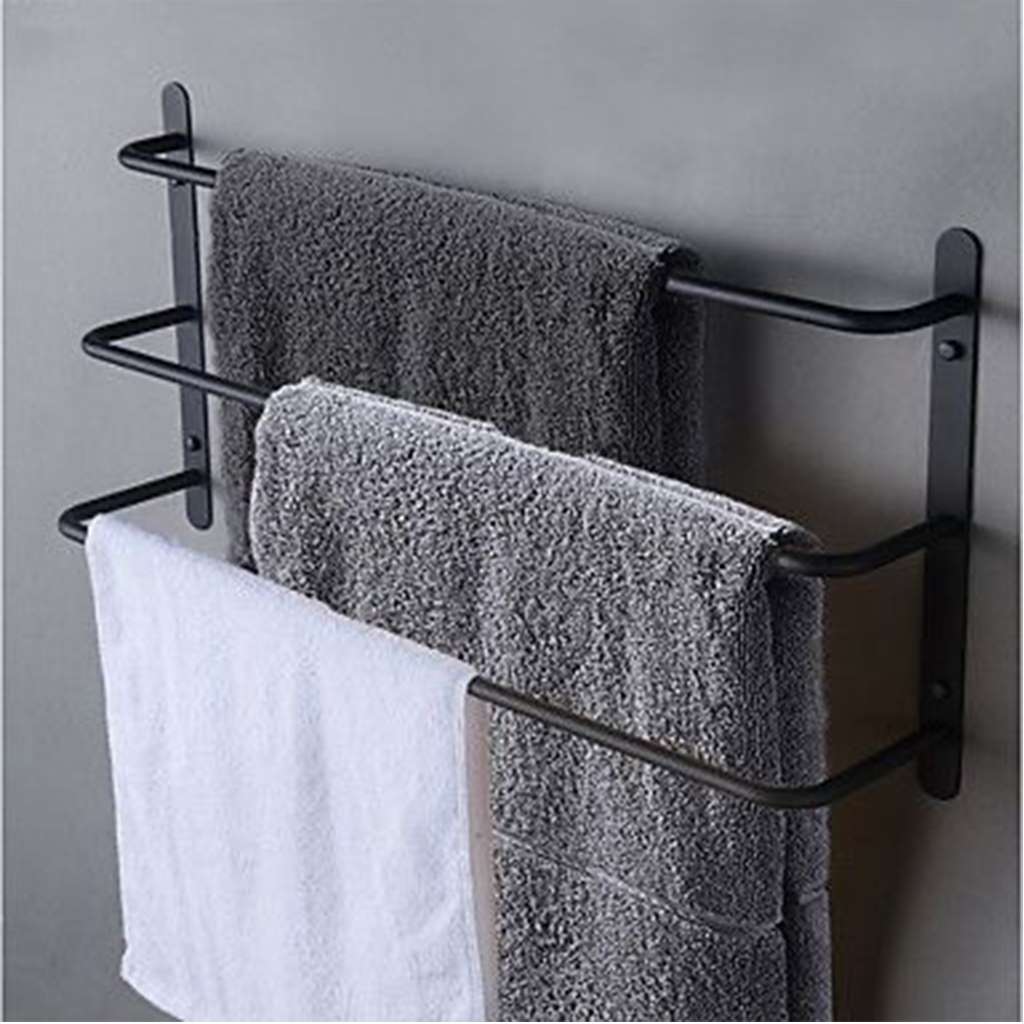 Steel Towel Rails Black - 50 × 35 cm