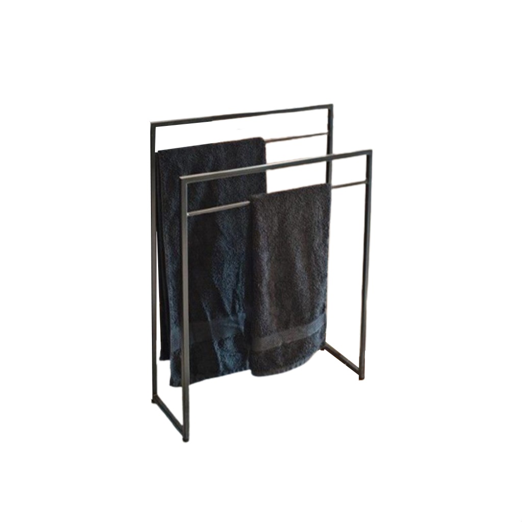 Steel Towel Rails Black - 60 × 60 cm