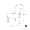 Beech Wood and Linen Dining Room Set 5 pieces - White