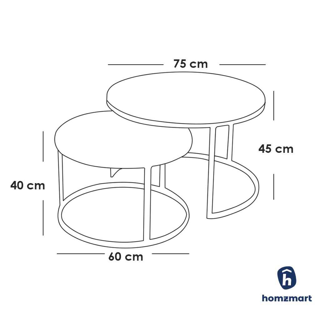 Steel and Glass Coffee Table Gold - 75x45 cm