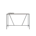 Steel and Glass Console Black - 90x40x120 cm