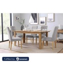 Beech and MDF Wood with Velvet Fabric Dining Room Set 7 pieces Beige and Grey