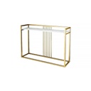 Steel and Marble Console Gold - 80x35x120 cm