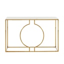 Steel and Marble Console Gold - 90x40x120 cm