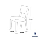 European Union wood and Red Beech Wood with Jaguar Fabric Dining Room Set 6 pieces Beige