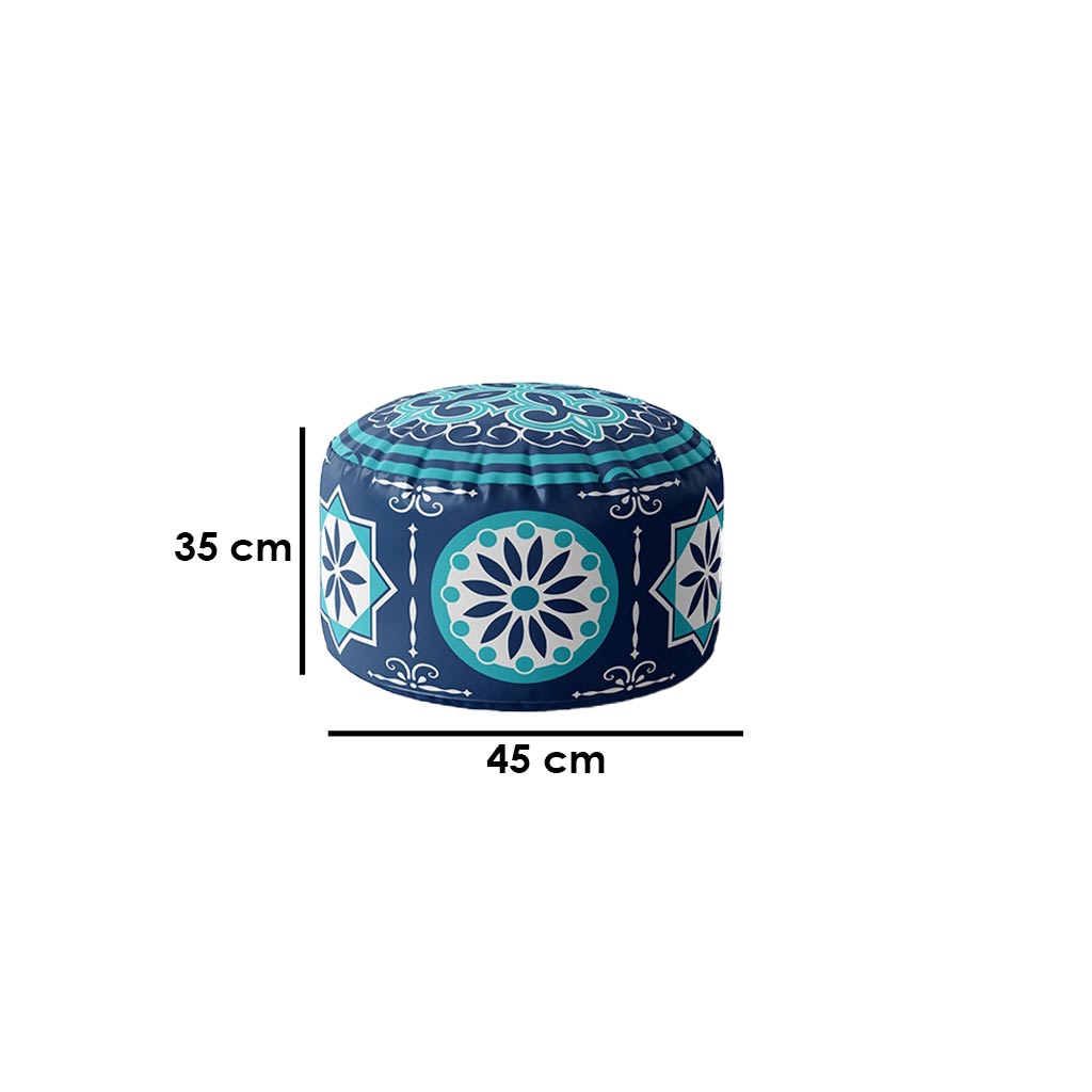 Turkish Sabia Pouf Blue