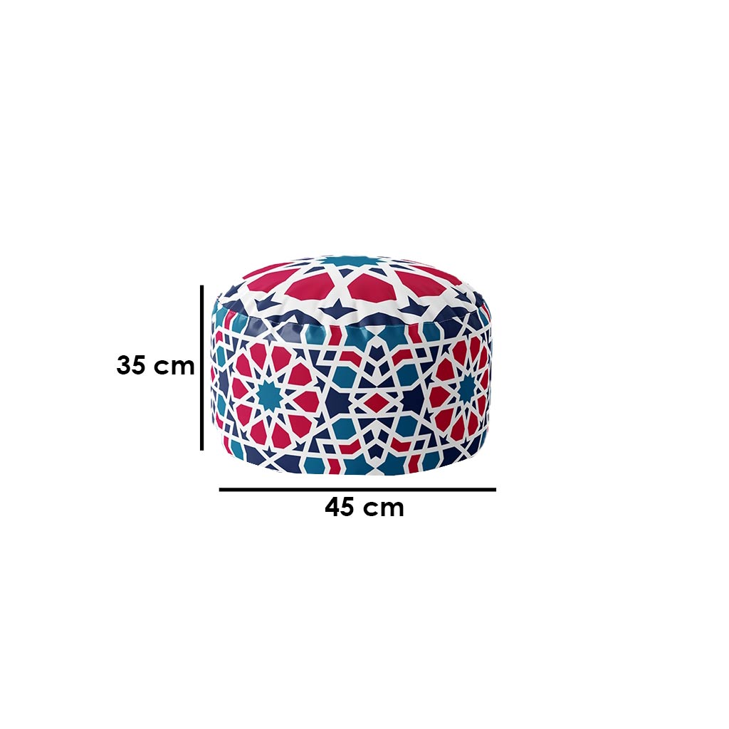 Turkish Sabia Pouf Red