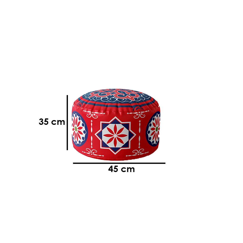 Turkish Sabia Pouf Red