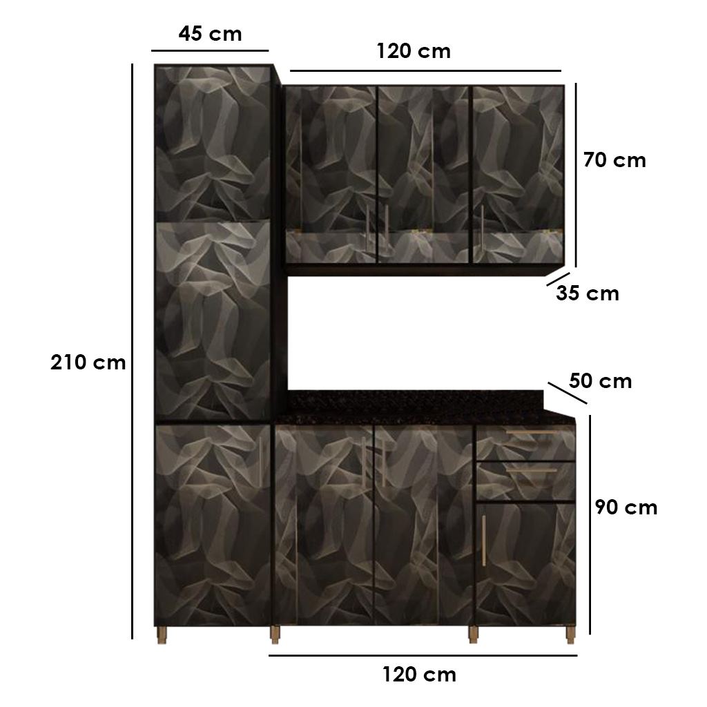 UV Full Kitchen Multi color - 120 × 70 × 35 cm