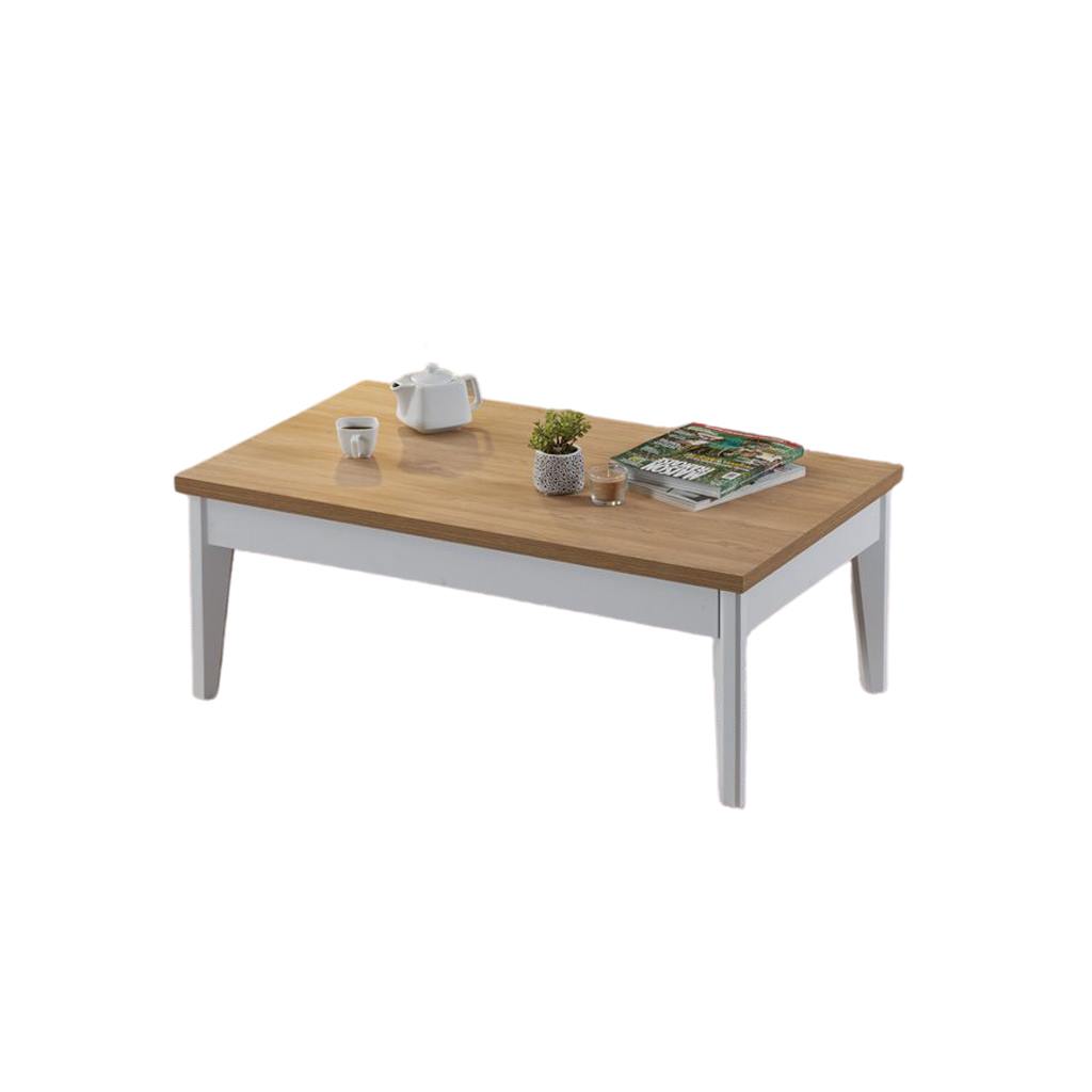 Wood Melamine and PVC Coffee Table Beige - 110x65x45 cm