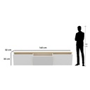 spanish MDF Beige and White Tv Unit - 35 × 32 × 160 cm