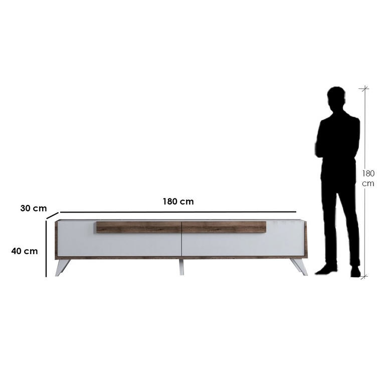 spanish MDF Brown Tv Set - 40 × 30 × 180 cm