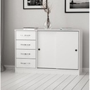 spanish MDF Buffet White - 80 × 39 × 110 cm