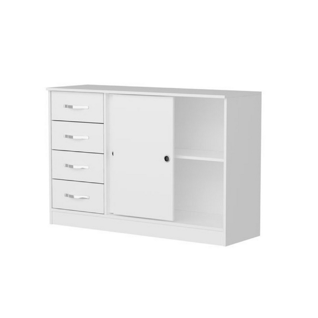 spanish MDF Buffet White - 80 × 39 × 110 cm