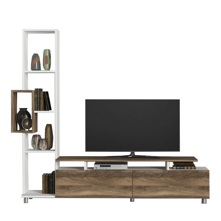 spanish MDF Tv Set Brown and White - 160 × 30 × 160 cm