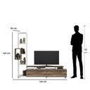 spanish MDF Tv Set Brown and White - 160 × 30 × 160 cm