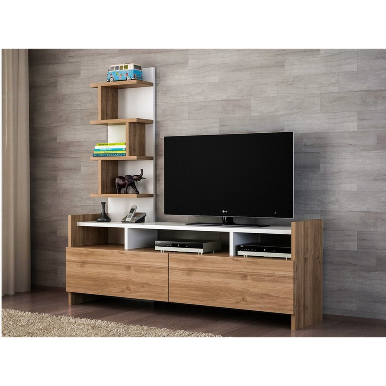 spanish MDF Tv Set White and Beige - 120 × 33 × 125 cm