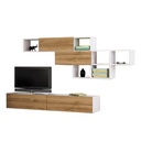 spanish MDF Tv Set White and Beige - 32 × 25 × 135 cm