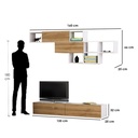 spanish MDF Tv Set White and Beige - 32 × 25 × 135 cm