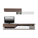 spanish MDF Tv Set White and Brown - 42 × 45 × 210 cm