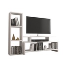 spanish MDF White Tv Set - 100 × 30 × 130 cm