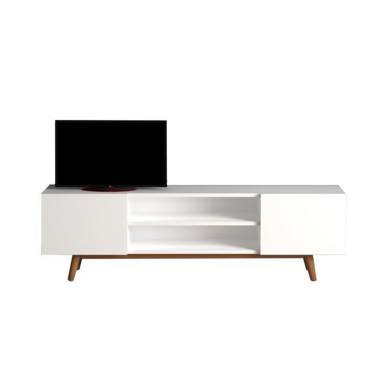 spanish MDF White Tv Set - 40 × 30 × 150 cm