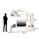 spanish MDF White Tv Set - 40 × 35 × 280 cm