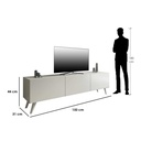 spanish MDF White Tv Set - 44 × 31 × 150 cm