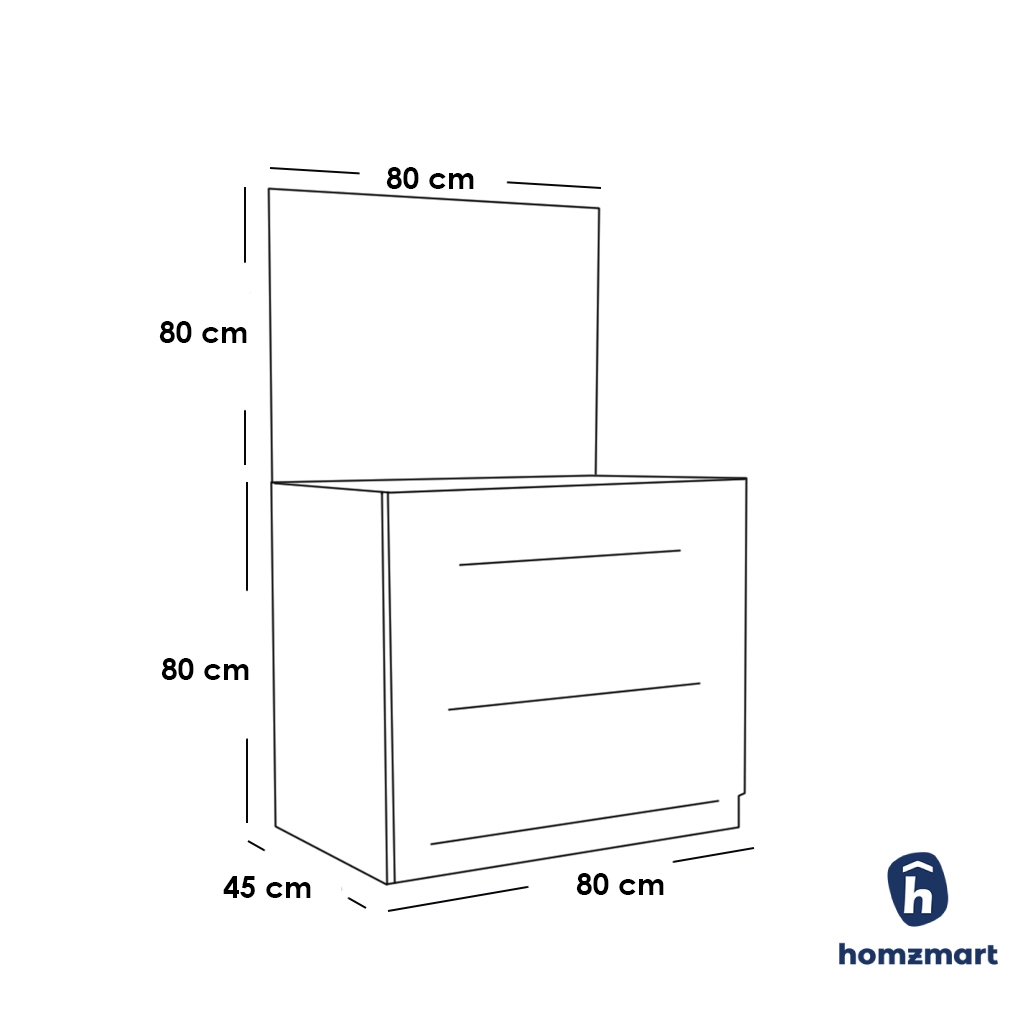 MDF Wood Bedroom Set 5 Pieces - Beige and White