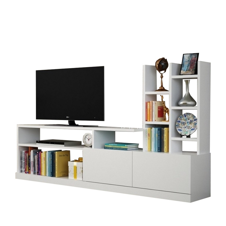 spanish MDF White Tv Set - 92 × 25 × 164 cm