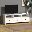 spanish MDF White Tv Unit - 42 × 32 × 124 cm