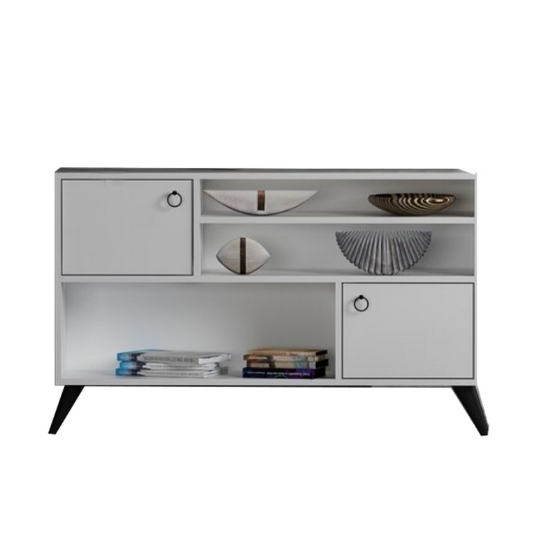 spanish MDF White Wall-mounted TV Unit - 75 × 30 × 120 cm